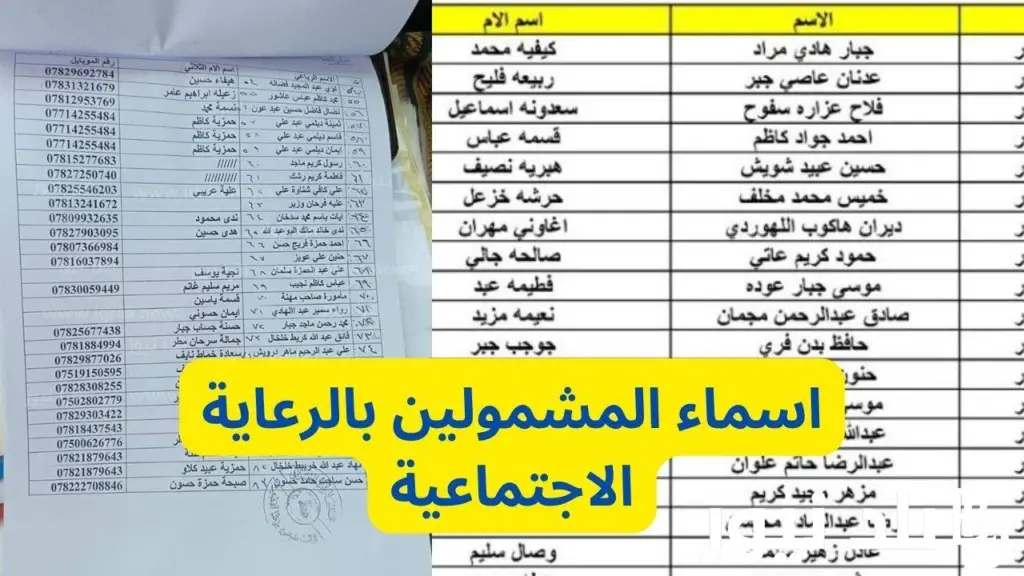 اسماء الرعاية الاجتماعية 1