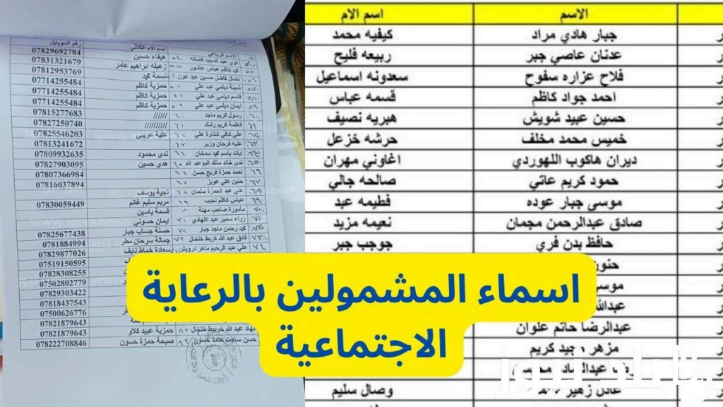 خطوات سهلة لمعرفة اسمك في كشوفات الرعاية الاجتماعية 2024