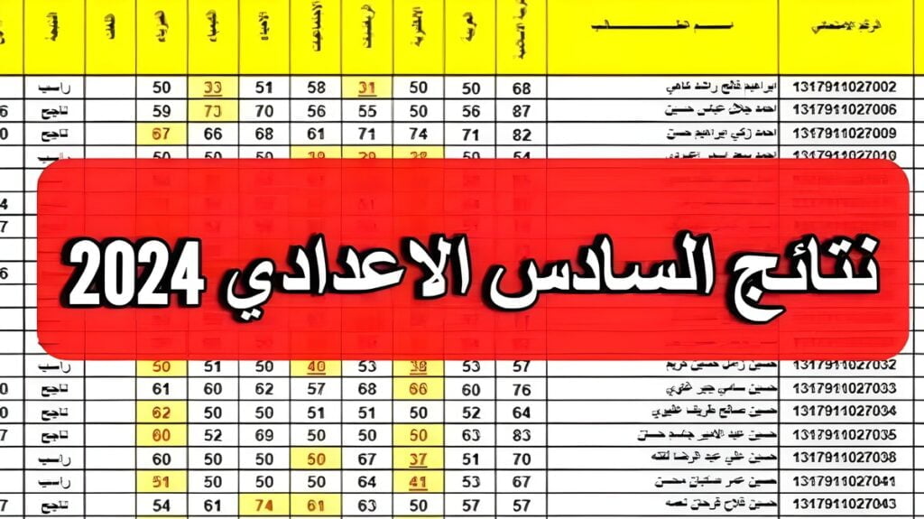  نتائج السادس الاعدادي 2024 منصة نجاح