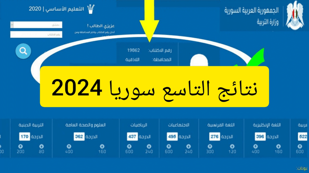 نتائج التاسع سوريا 2024