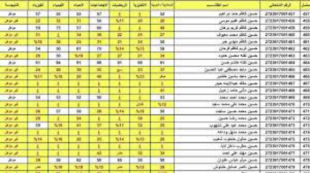 الاستعلام عن نتائج الصف السادس الإعدادي في العراق موقع نتائجنا