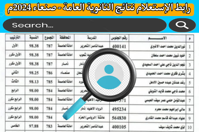 Yamenexam لينك الاستعلام عن نتائج ثالث ثانوي 2024 صنعاء القسم العلمي والأدبي الثانوية العامة اليمن برقم الجلوس