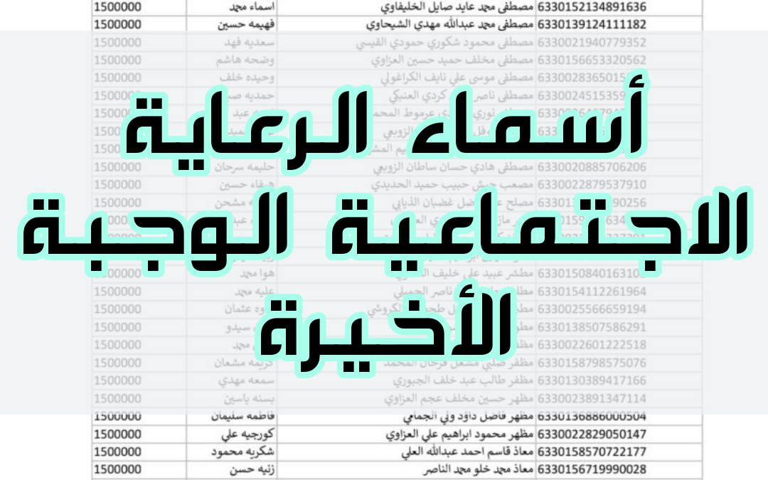 منصة مظلتي الالكترونية.. رابط الاستعلام عن اسماء المشمولين بالرعاية الاجتماعية الوجبة الأخيرة