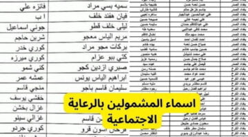 بهذه الشروط. رابط الاستعلام عن أسماء المشمولين با 1 1