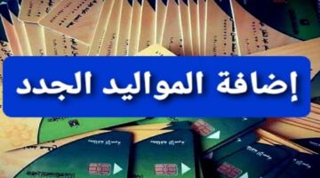 كيفية إضافة المواليد على بطاقة التموين 2024