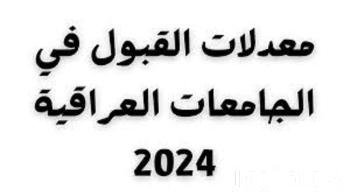 HERE.. معدلات القبول في الجامعات العراقية الحدود الدنيا 2024 ادبي وعلمي عبر موقع وزارة التعليم العالي