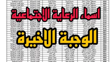 من هنا الإستعلام عن أسماء المشمولين بالرعاية الإجتماعية الوجبة الأخيرة رابط مظلتي 2024