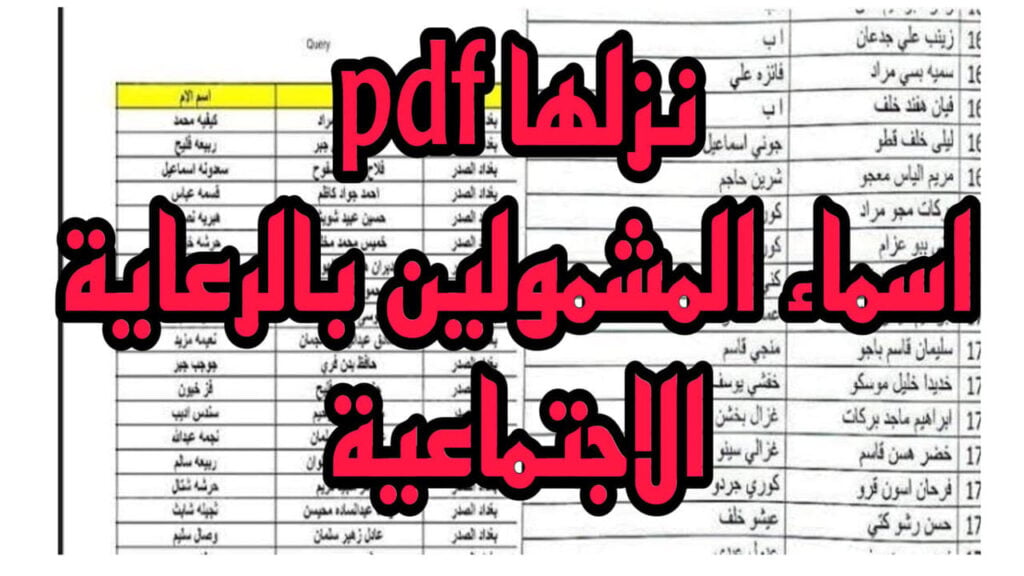 اسماء الرعاية الاجتماعية