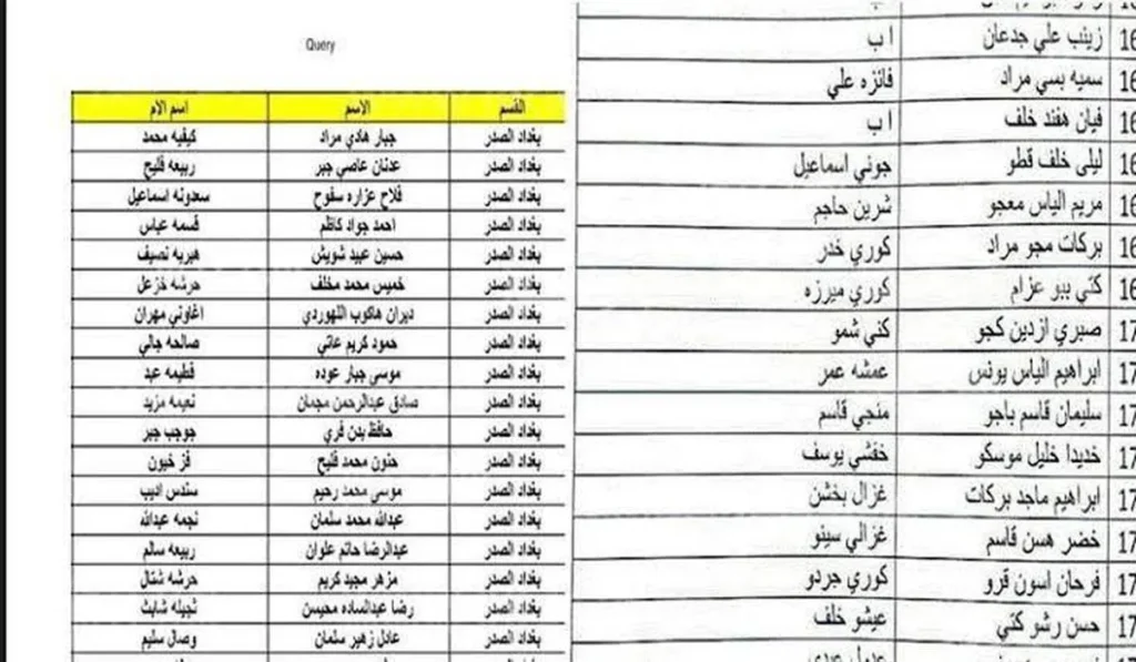 اسماء المشمولين بالرعاية الاجتماعية الوجبة الاخيرة 2024