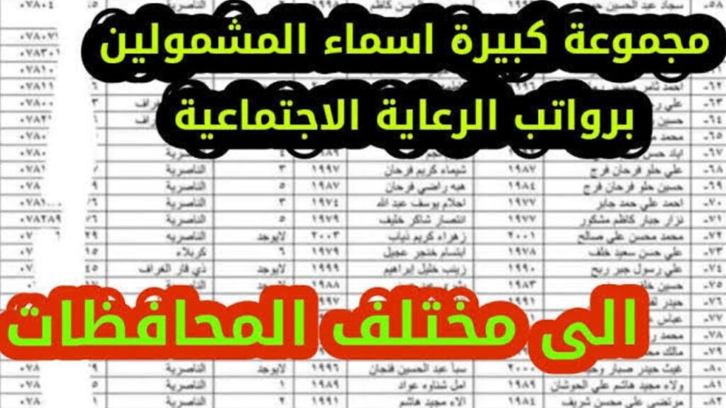 خطوات الاستعلام عن اسماء المشمولين بالرعاية الاجتماعية الوجبة الأخيرة