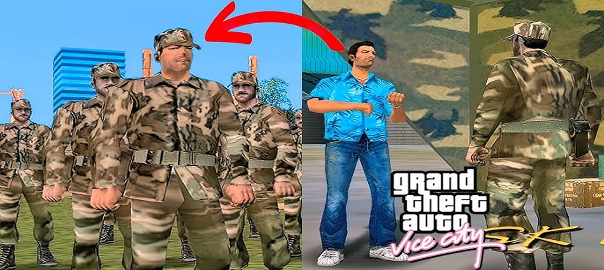 «خليك جامد وعلم على زمايلك».. شرح مهمات الإنضمام إلى الجيش في جاتا فايس سيتي GTA Vice City؟؟🌟🌟.. تدريبات صعبة مووت!!