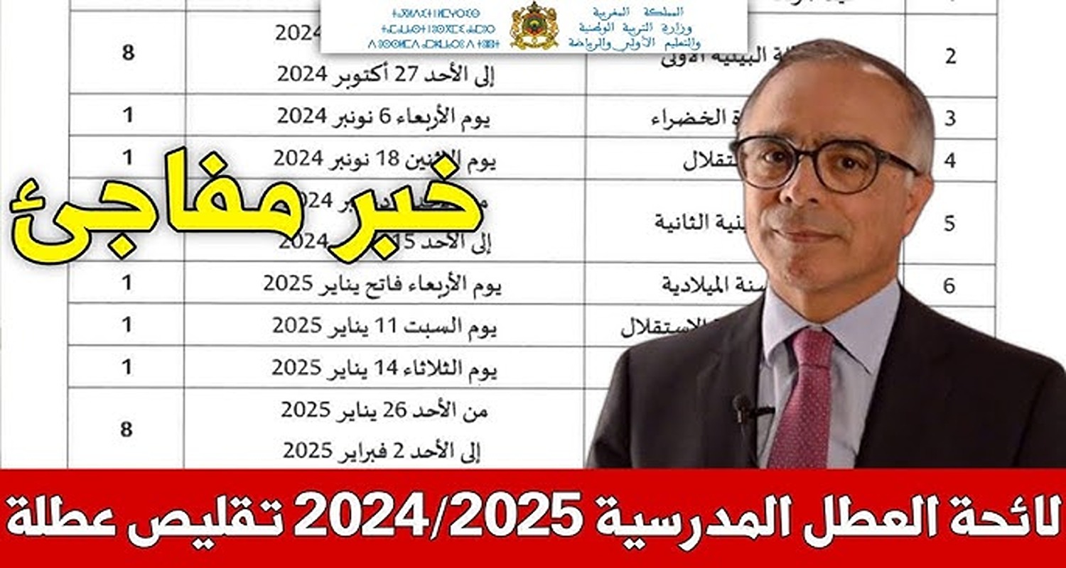 التربية الوطنية المغربية تعلن لائحة العطل المدرسية بالمغرب 2024-2025 وموعد الدخول المدرسي.. المدارس خلاص على الأبواب