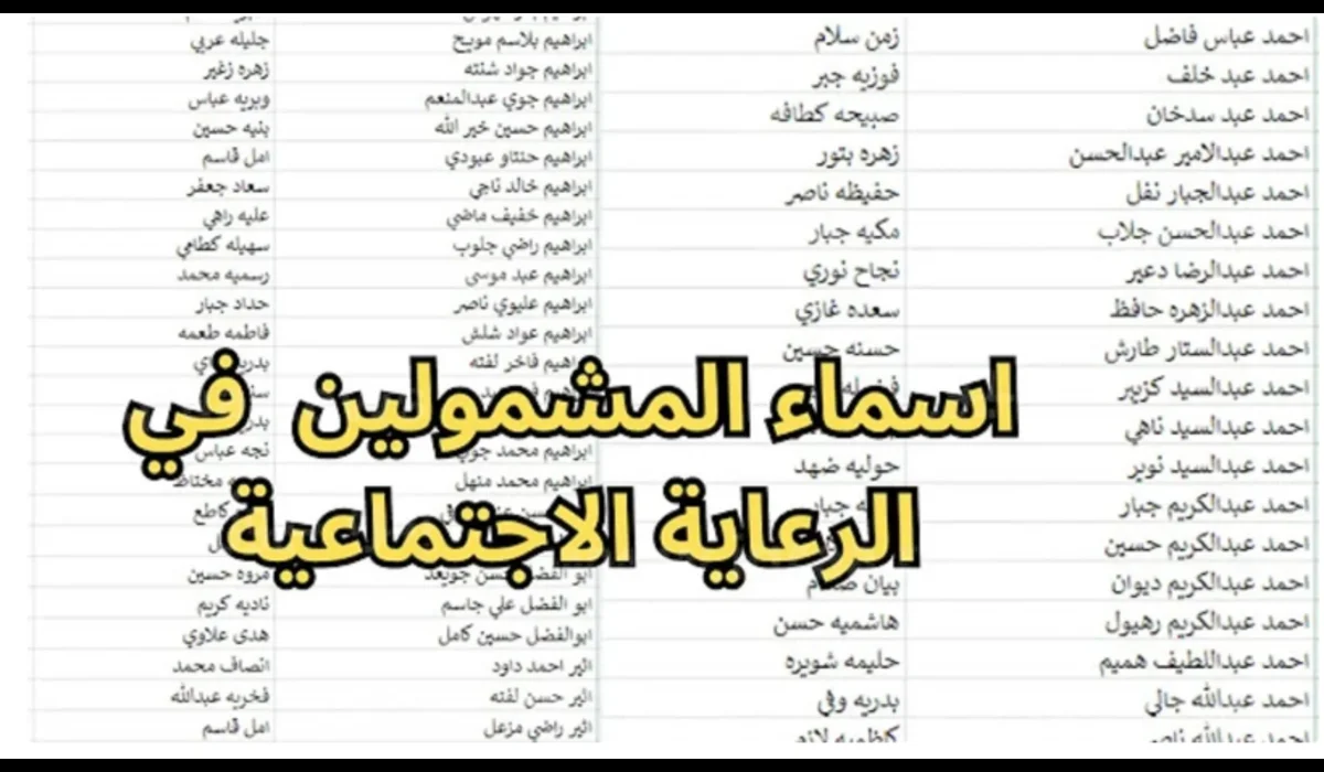 الاستعلام عن أسماء المشمولين بالرعاية الاجتماعية الوجبة الأخيرة 2024 منصة مظلتي التابعة لوزارة العمل