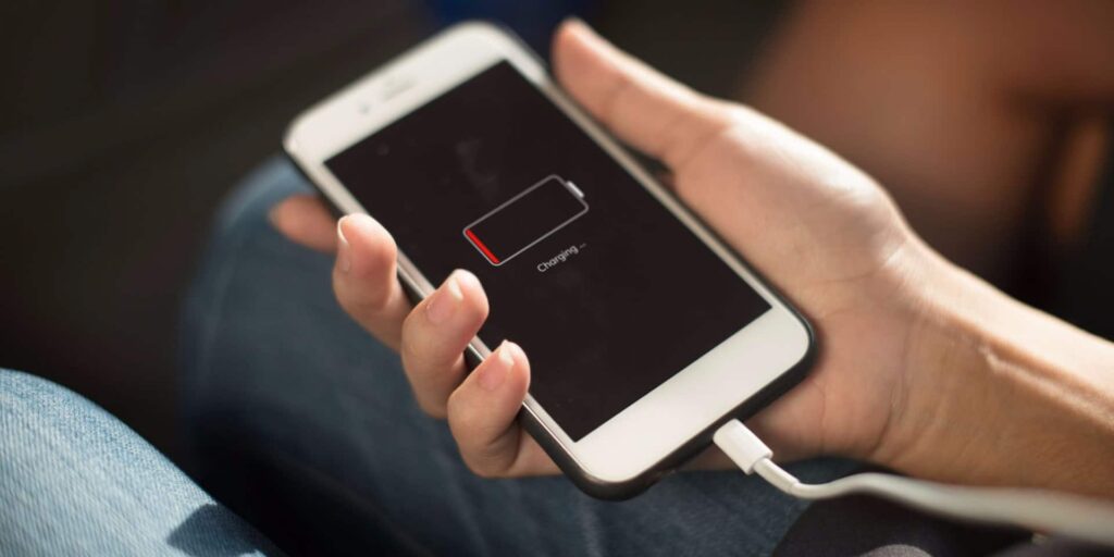 smartphone battery is charging slowly