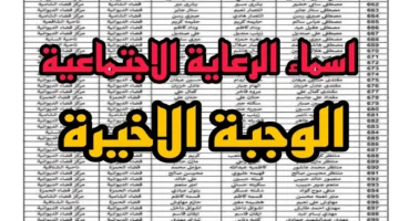 أسماء المشمولين بالرعاية الاجتماعية 2024 1 1