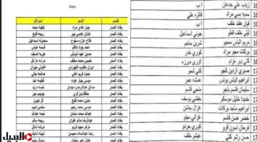 أسماء المشمولين بالرعاية الاجتماعية الوجبة الأخيرة 2024