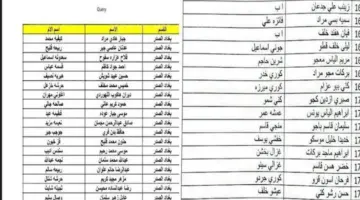 اسماء الرعاية الاجتماعية الوجبة الاخيرة 2