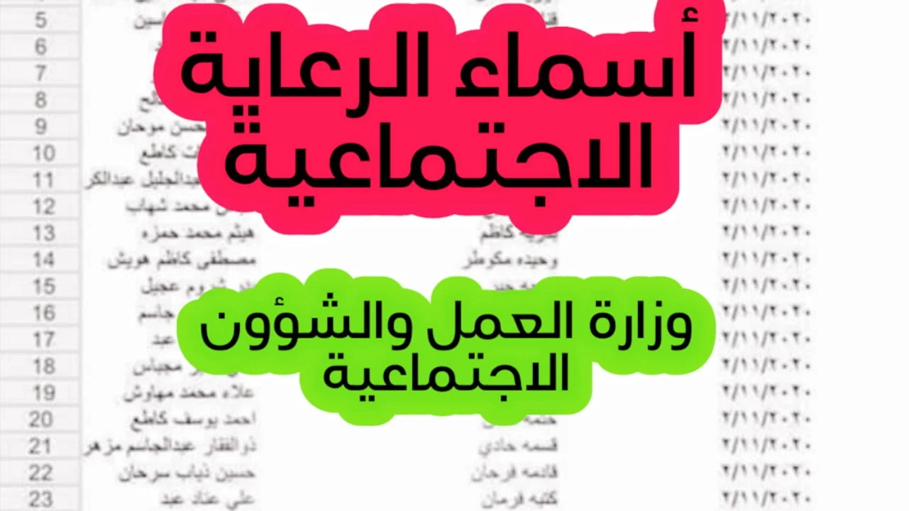 خطوات الاستعلام عن أسماء المشمولين بالرعاية الاجتماعية الوجبة الأخيرة بالعراق 2024 عبر موقع وزارة العمل والشؤون الاجتماعية