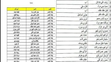 اسماء المشمولين بالرعاية الاجتماعية الوجبة الاخيرة 2024