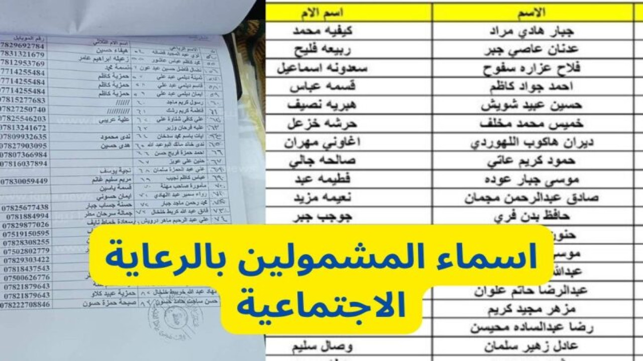 استعلم الآن.. اسماء المشمولين بالرعاية الاجتماعية 2024 وطريقة الإستعلام عنها من خلال منصة مظلتي spa.gov.iq/umbrella