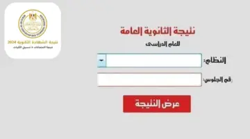 رابط نتيجة الثانوية العامة 2024 3