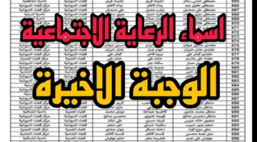 طريقة استخراج أسماء المشمولين بالرعاية الاجتماعية