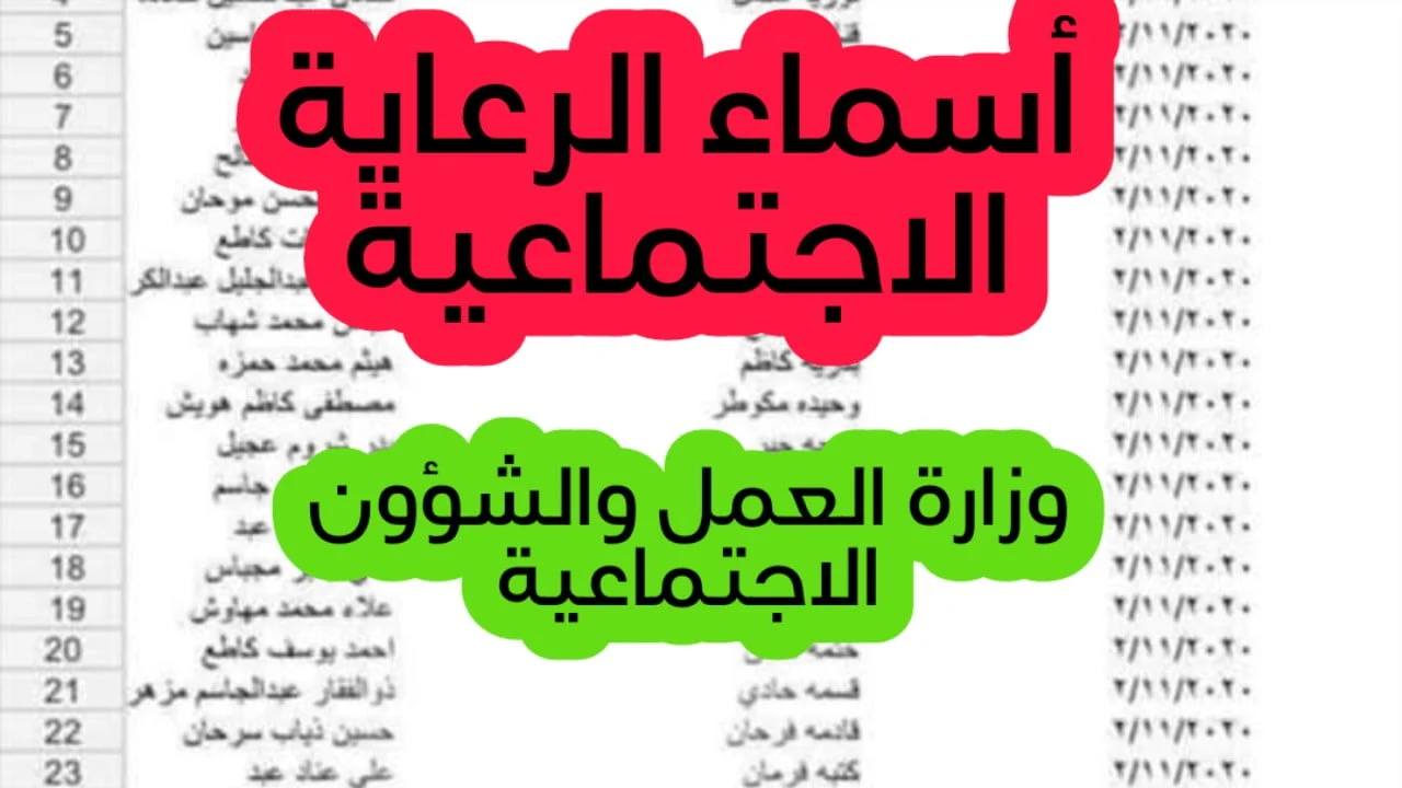 من هنا .. استعلم عن اسماء المشمولين في الرعاية الاجتماعية 2024 الوجبة الأخيرة .. منصة مظلتي الرسمية