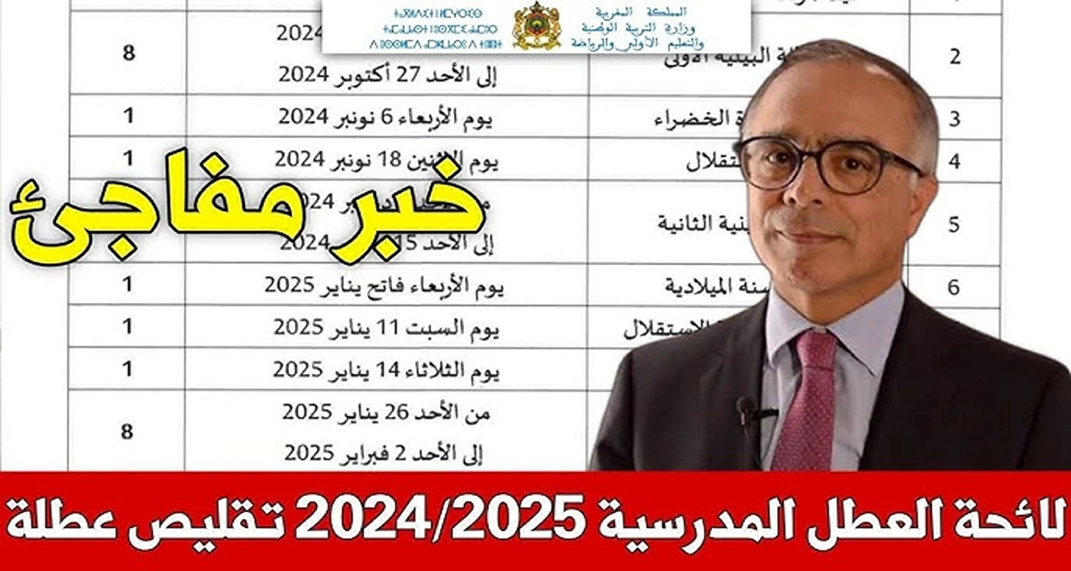 التربية الوطنية المغربية موعد الدخول المدرسى بالمغرب 2024/2025 والعطلات الرسمية