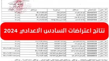 نتائج اعتراض السادس إعدادي 2024 بالاسم والرقم الامتحاني 1024x576 1