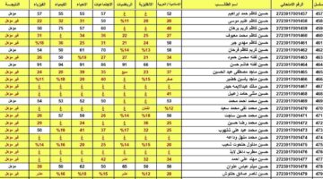 نتائج السادس الابتدائي الدور الثالث 2023