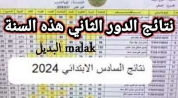 نتائج السادس الابتدائي الدور الثاني 2024