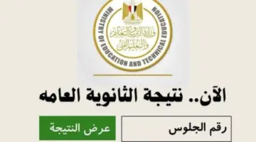 نتيجة الثانوية العامة بالاسم ورقم الجلوس 2024