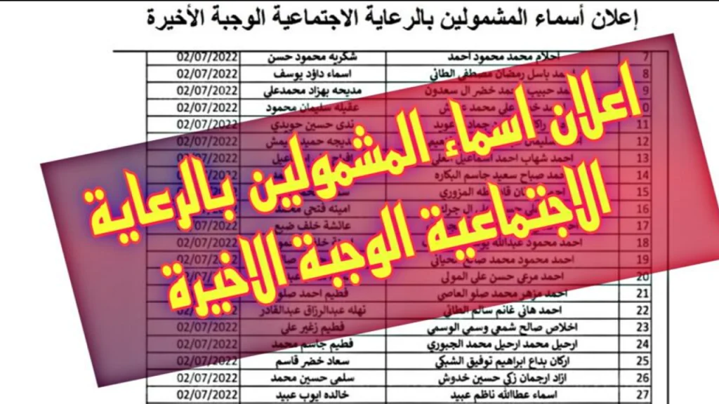 استعلم عن اسمك بسهولة .. أسماء المشمولين في الرعاية الاجتماعية بالعراق 2024 " مظلتي spa.gov.iq " 