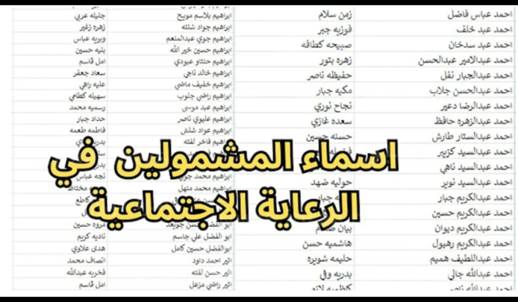 وزارة العمل والشؤون الاجتماعية تطلق رابط الاستعلام عن أسماء المشمولين بالرعاية الاجتماعية الوجبة الأخيرة 2024..بوش