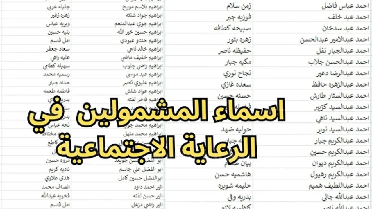 نعرف من هنا على كيفية الاستعلام عن اسماء المشمولين بالرعاية الاجتماعية العراق الوجبة الأخيرة