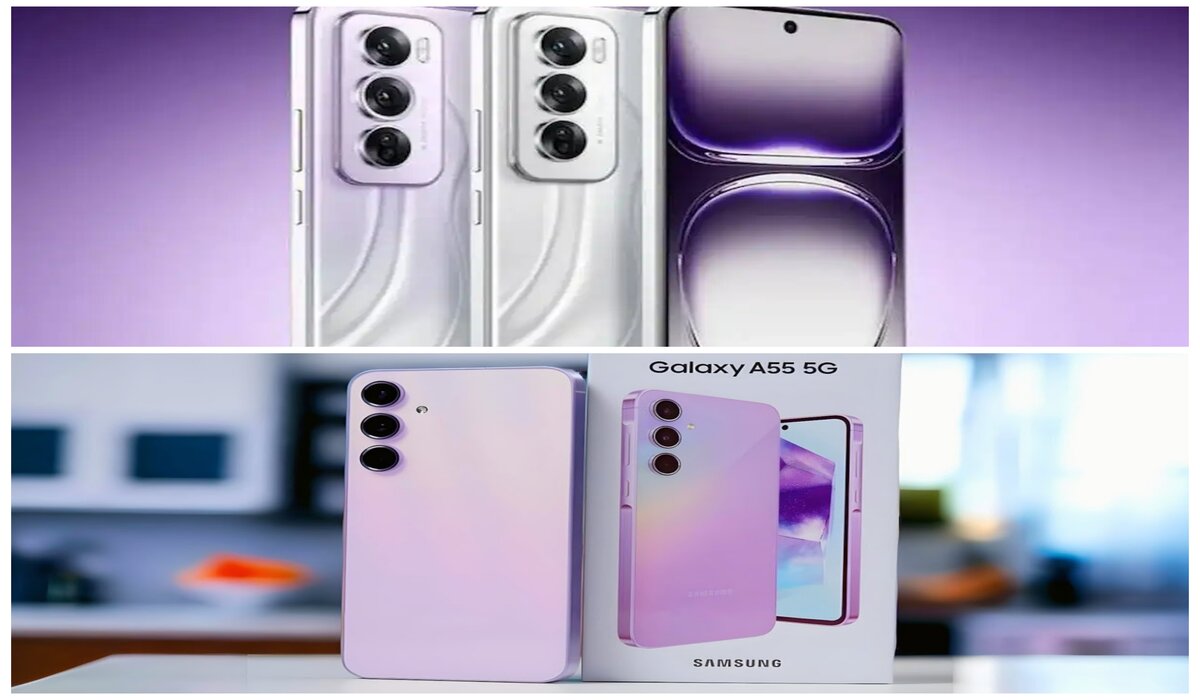 مقارنة بين هاتف Samsung Galaxy A55 وهاتف Oppo Reno12 Pro