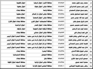 أسماء نقل النفوس الوجبة الأخيرة