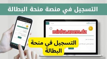 موقع منحة البطالة minha anem dz