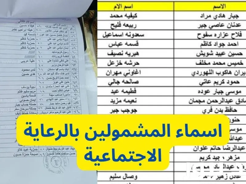 الاعلان عن اسماء المشمولين بالرعاية الاجتماعية الوجبة الأخيرة 2024 عبر منصة مظلتي فور الصدور