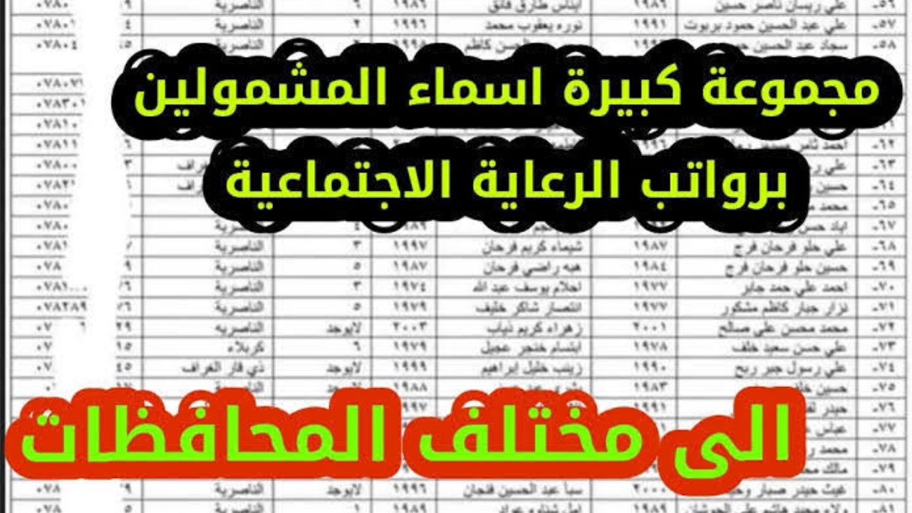 “لينك الاستعلام” رابط الاستعلام عن اسماء المشمولين بالرعاية الاجتماعية الوجبة الأخيرة 2024 برابط مباشر عبر منصة مظلتي spa.gov.iq