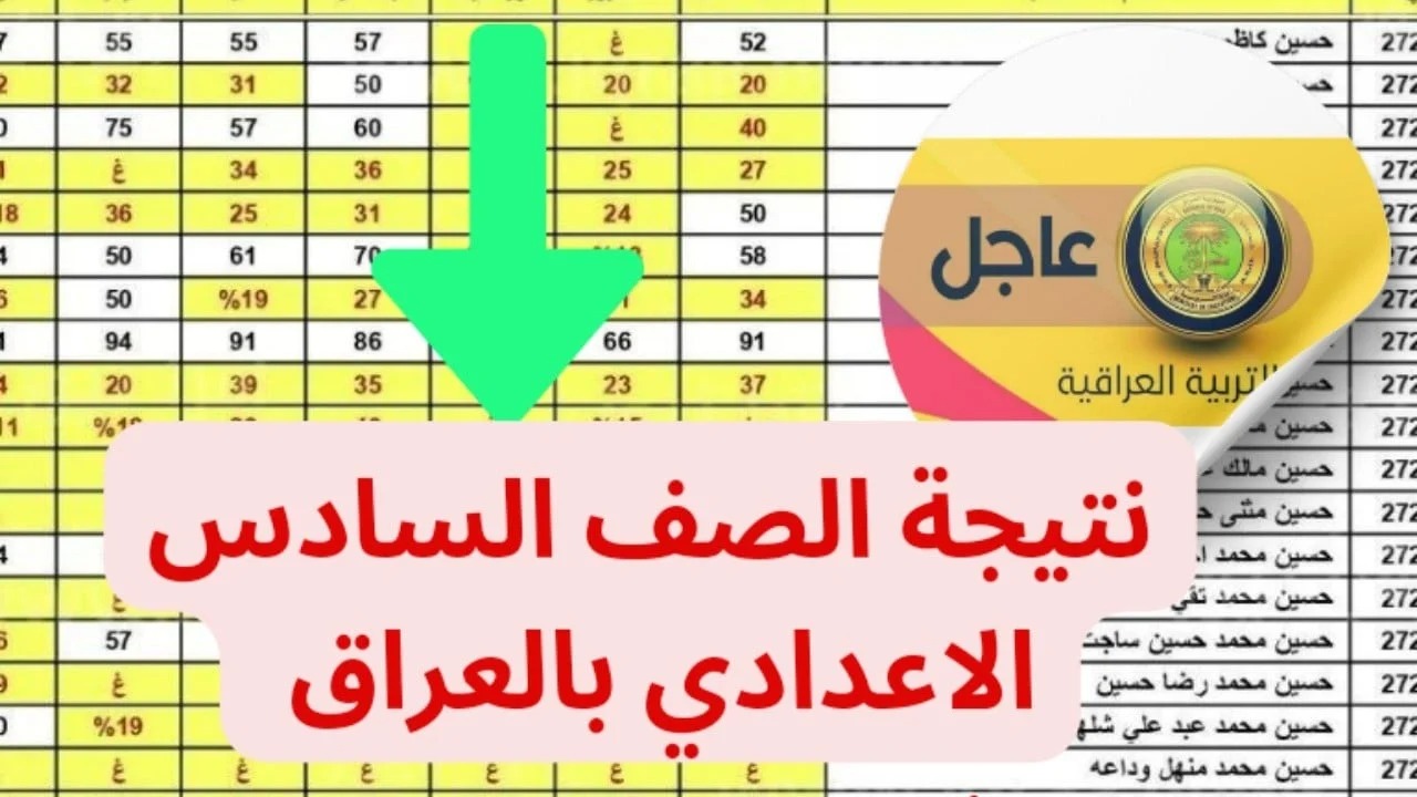 لينك نتائج السادس اعدادي الدور الثاني 2024 بالرقم الأمتحاني لينك نتائج السادس اعدادي الدور الثاني 2024 بالرقم الأمتحاني