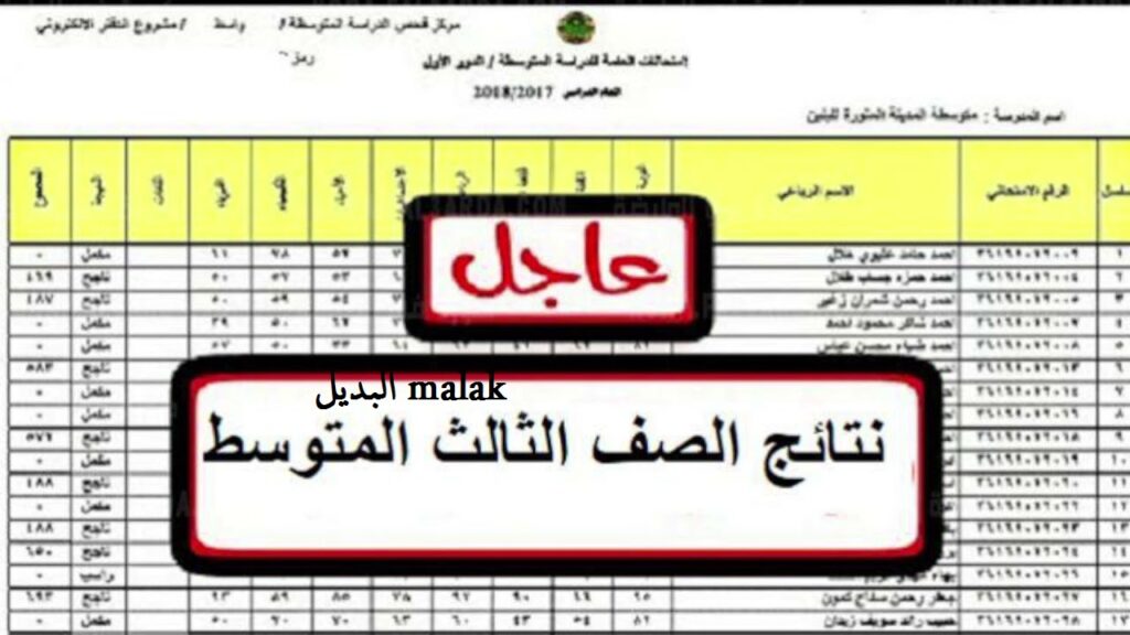 نتائج الثالث المتوسط 2024 الدور الثالث