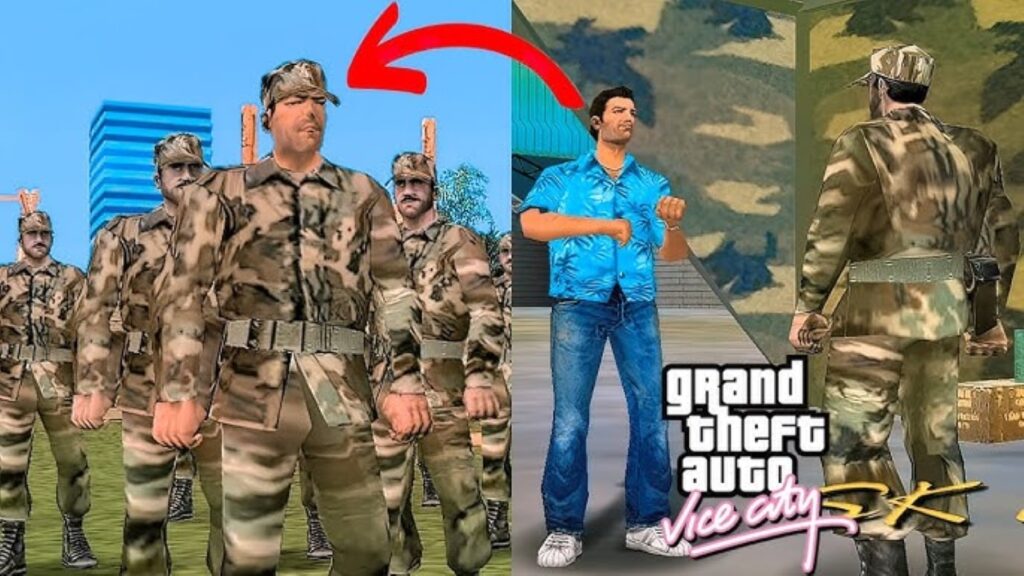 انسى الملل🔥... طريقة الانضمام للجيش والذهاب للمقر السري في لعبة جاتا فايس سيتي GTA Vice City🌟.. متعة واكشن!!