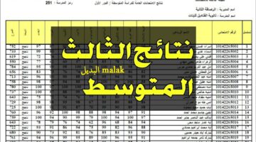 نتائج الثالث المتوسط الدور الثالث 20244 2