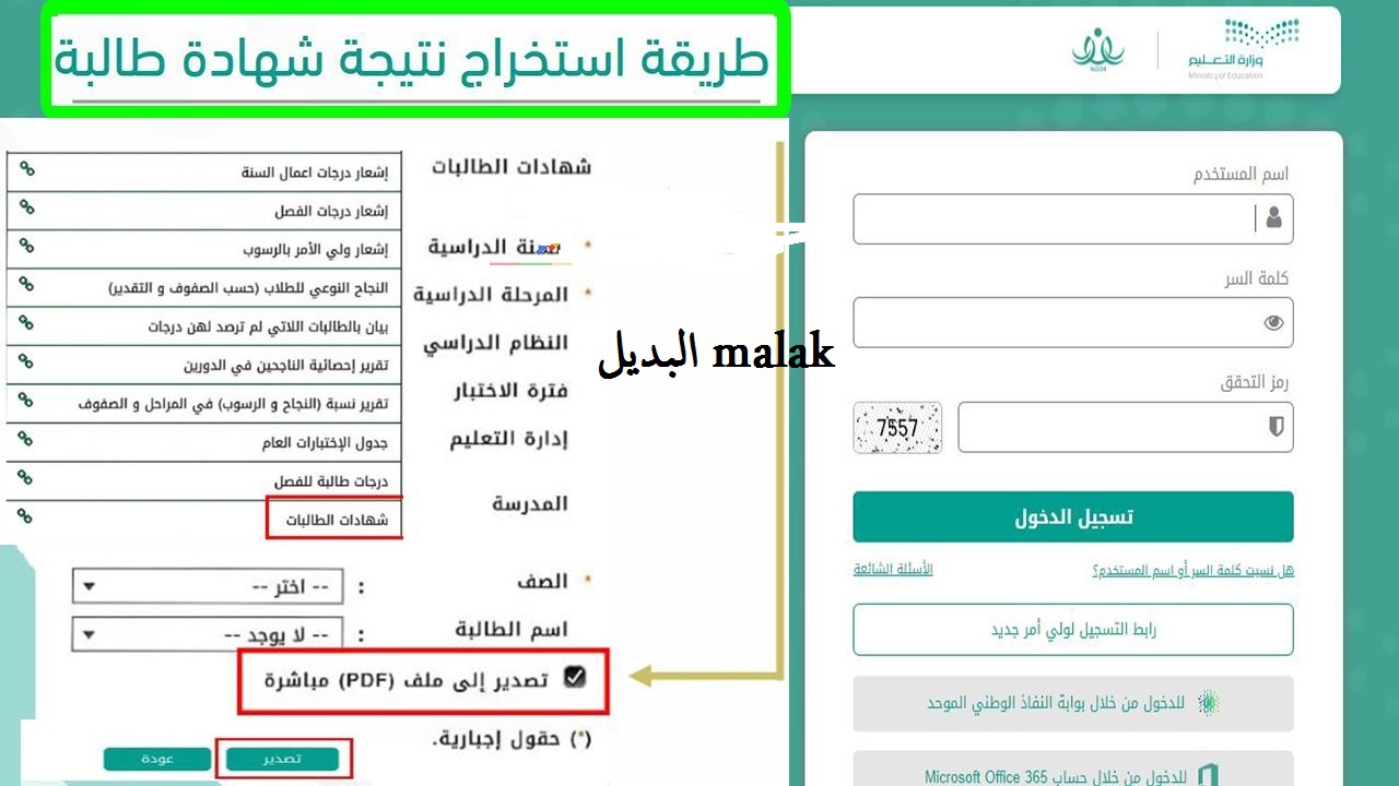 نظام نور الاستعلام عن نتائج الطلاب 1446 برقم الهوية جميع المراحل