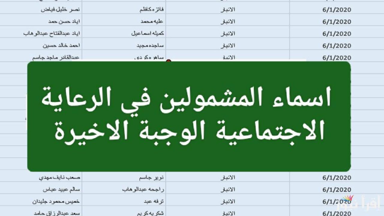 “شوف اسمك من هنا” خطوات الاستعلام عن أسماء المشمولين بالرعاية الاجتماعية في العراق الوجبة السابعة والأخيرة 2025 عبر منصة مظلتي