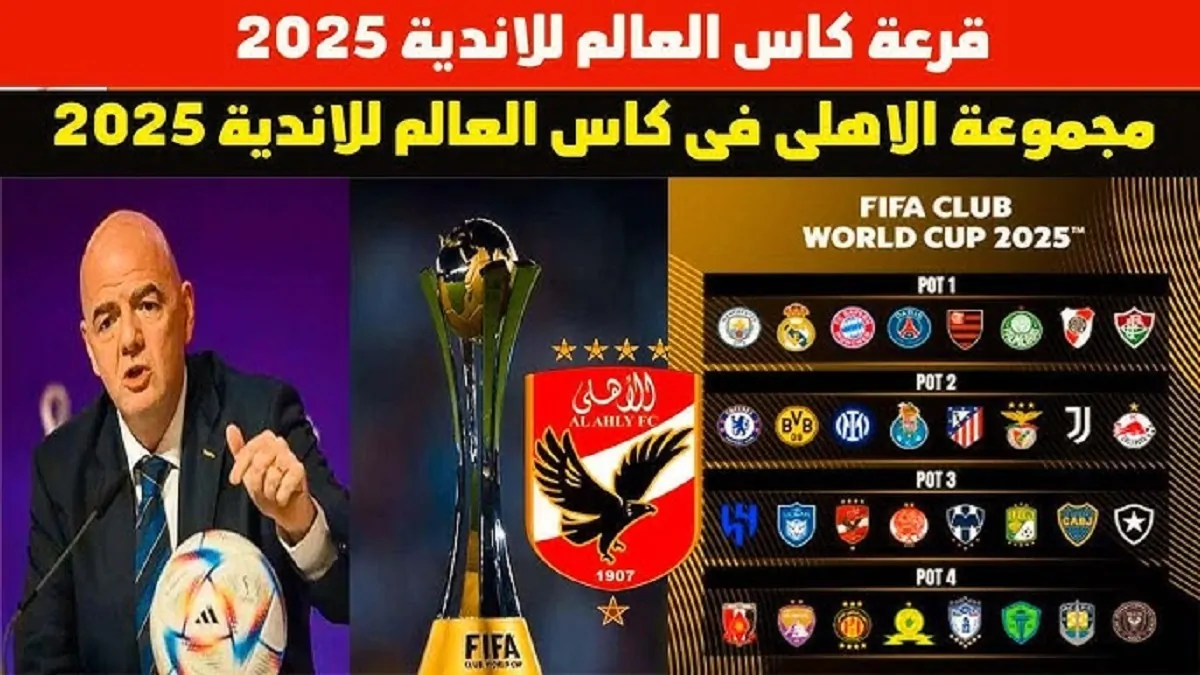 جدول مباريات كأس العالم للأندية 2025.. موعد مباراة الاهلي في كأس العالم