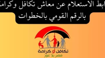 خطوات الاستعلام عن تكافل وكرامة بالرقم القومي