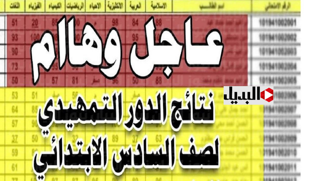 استعلـم عن نتائج التمهيدي السادس الابتدائي في العراق 2025 الدور الأول عموم المحافظات عبر موقع نتائجنا فـور الاعلان عنها