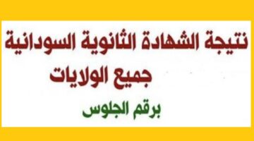 نتائج الشهادة السودانية 2025